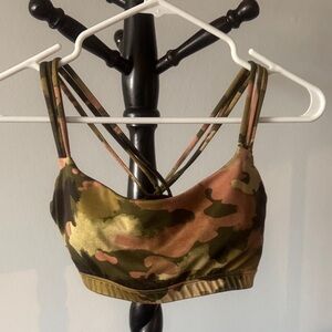GAP Multicolor Camo Strappy Bralette